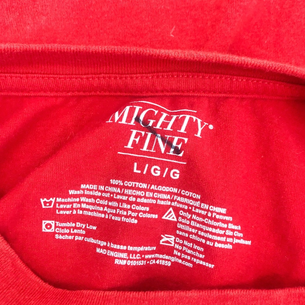 Mighty Fine Red NYC Graphic Tee Sz L - Picture 6 of 6